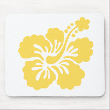 yellow hibiscus flower 16 mousepad