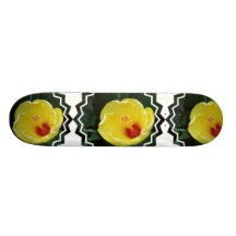 Yellow Hibiscus Skateboard