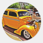 Yellow Hot Rod Stickers