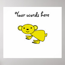 Yellow koala print