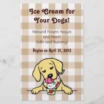 Yellow Lab Ice Cream for Dogs Flyer
