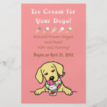 Yellow Lab Ice Cream for Dogs Flyer