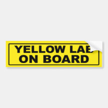 Yellow Lab on Board Bumper Sticker