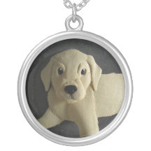 Yellow Lab Puppy Necklace