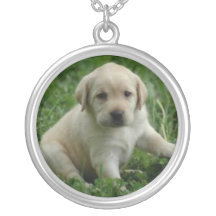 Yellow Lab Puppy Necklace