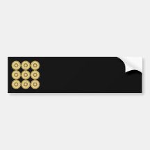 Yellow Lace Design Pattern. Bumper Stickers