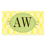 Yellow Lattice Business Card Template