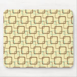 Yellow mod retro pattern mousepad