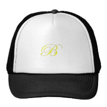 Yellow Monogram B Hat