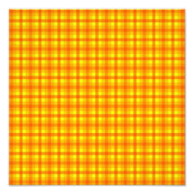 Yellow Orange and Red Retro Chequered Pattern Photograph