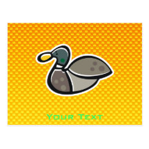 Yellow Orange Duck Postcard
