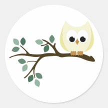 Yellow Owl Stickers