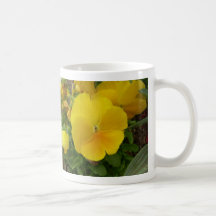 yellow pansy mug