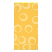 Yellow pattern of circles. Retro. Personalized Photo Card