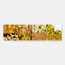 Yellow photography collage bumper stickers