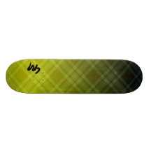 yellow plaid skate boards