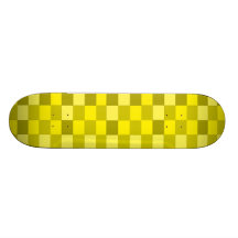 yellow plaid skateboard
