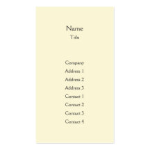 Yellow Plain Vertical - Business Business Card