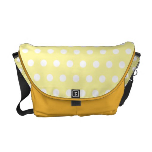 Yellow polka dots pattern. Spotty. Commuter Bags