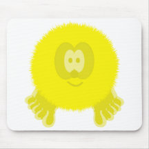 Yellow Pom Pom Pal Mousepad