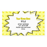 Yellow Pop Art Business Card