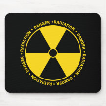 Yellow Radiation Symbol Mousepad