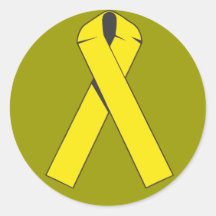 Yellow Ribbon Products and Apparel Round Sticker