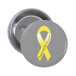 Yellow Ribbon - Supporting My Husband Pinback Buttons