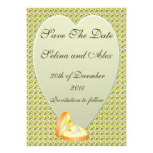 Yellow Ring Save the Date Announcement