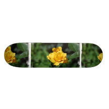 Yellow Rose Bud Skateboard