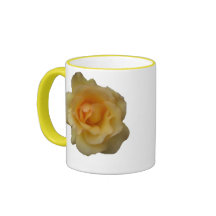 yellow rose coffee mug