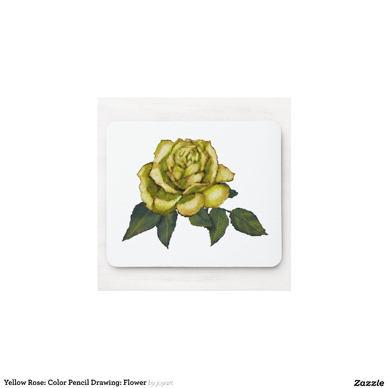 Yellow Rose: Colour Pencil Drawing: Flower | Zazzle