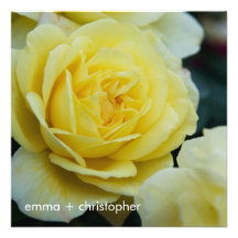 Yellow Rose DSC3677 Personalized Invitation