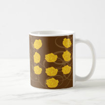 yellow rose mug