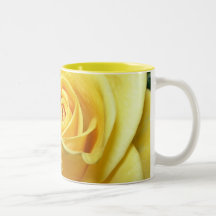 yellow rose mug