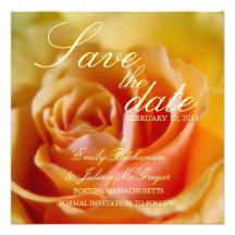 Yellow Rose • Save the Date Announcement