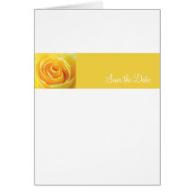 Yellow Rose  - Save the Date Card