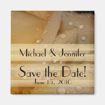 Yellow Rose Save the Date Magnet