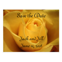 Yellow Rose, Save the Date, Postcards
