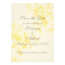 Yellow Roses Wedding Invitation