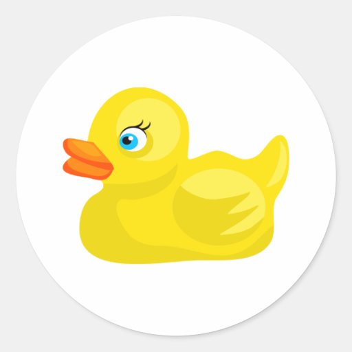 Yellow Rubber Duck Round Sticker