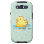Yellow rubber duck with bubble Samsung Galaxy Case