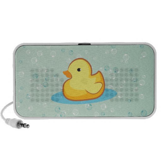 Yellow rubber duck with bubble speaker
