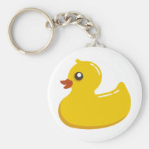 Yellow Rubber Duckie Keychain