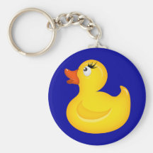 Yellow Rubber Duckies Key Chain