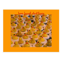 Yellow Rubber Ducks Inspirational Postcard