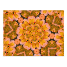 Yellow Rubber Ducks Kaleidoscope Photo Postcard