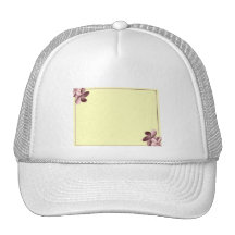 Yellow Sand and Pink Plumeria Mesh Hat
