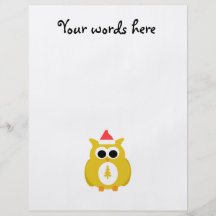 Yellow santa owl custom flyer