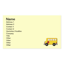 Yellow School Bus Business Cards